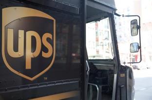 UPS van franchise brand delivery mail