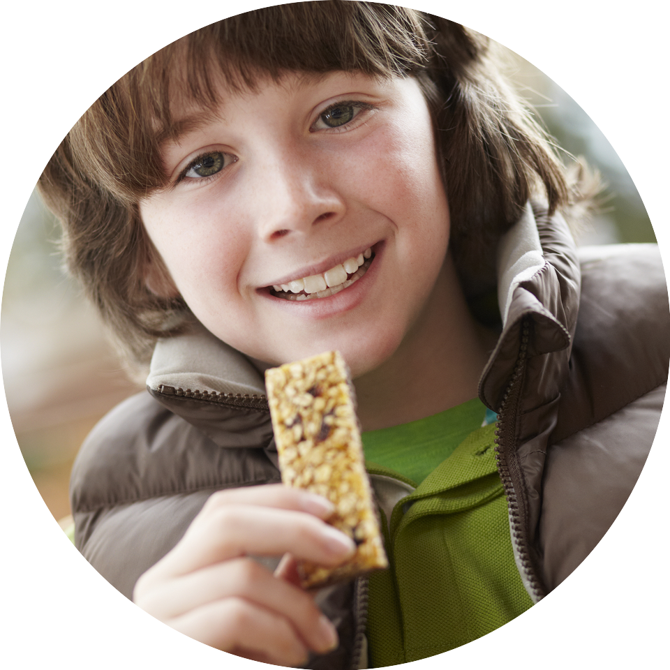 Child enjoying a healthy snack