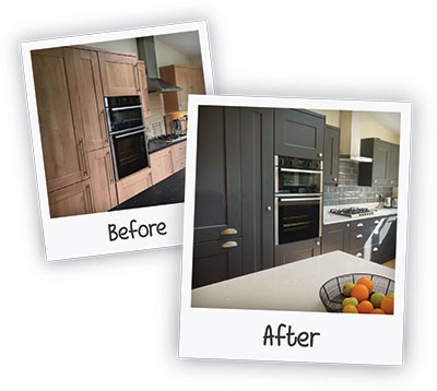 Before and after kitchen example