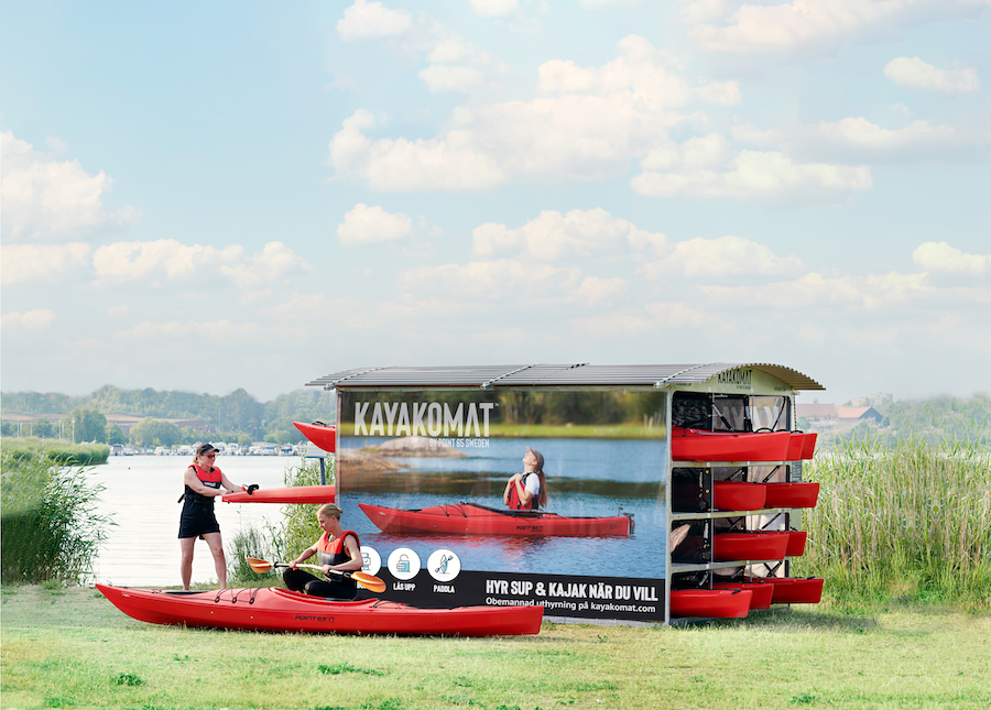 Kayakomat Automated Kayak & SUP Rental Concept available in Uppsala