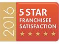 5 Star Franchisee Satisfaction for the 4th consecutive year